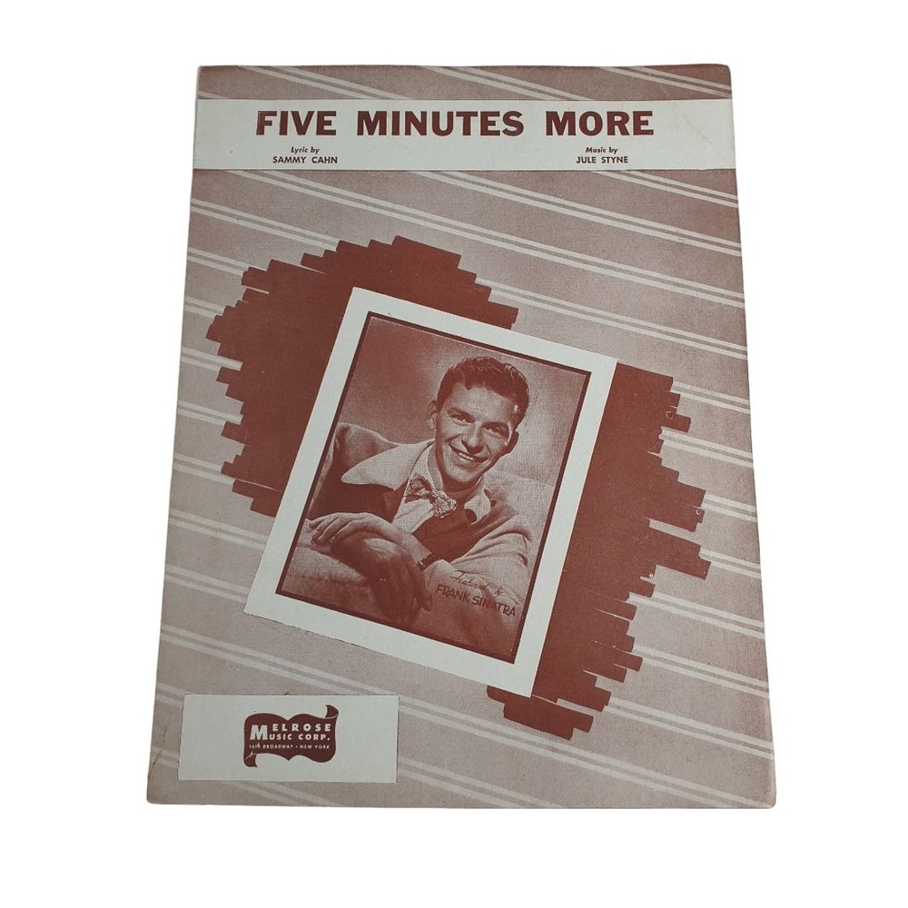 Five Minutes More 1946 Vintage Sheet Music Piano Frank Sinatra Easy Listening